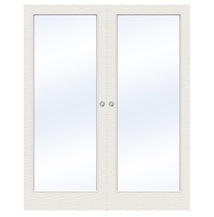 PARSKJUTDÖRR SWEDOOR CHARISMA D300 GW1 MASSIV KLARGLAS VIT UTANPÅLIGGANDE