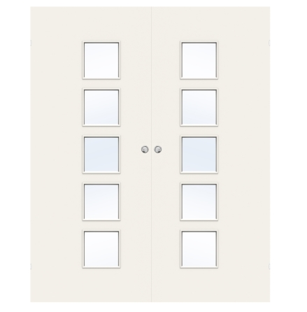 PARSKJUTDÖRR SWEDOOR STABLE EFFECT Q505 KLARGLAS VIT UTANPÅLIGGANDE