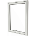 Vridfnster NorDan Ntech 3-glas Vit Aluminium