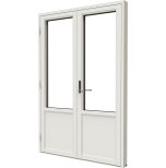 Helglasad Parfnsterdrr Nordan Ntech 3-glas Vit Aluminium