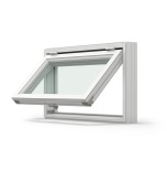 verkantshngt fnster NorDan Tanum 3-glas Vit Aluminium