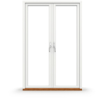 Helglasad Parfnsterdrr Nordan Tanum 3-glas Vit Aluminium