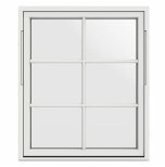 Vridfnster Elitfnster Original Alu 100 3-glas Vitlackerad Aluminium