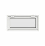 verkantshngt Elitfnster Original Alu 100 3-glas Vitlackerad Aluminium