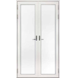 Helglasad Parfnsterdrr Svenska Fnster Rund Profil 3-glas Vit Aluminium