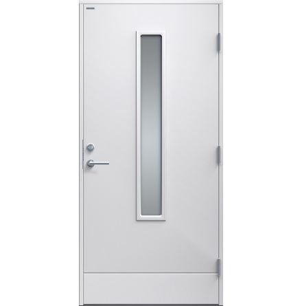 Lager Ytterdörr Diplomat Laila Klarglas vit