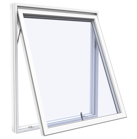 Toppstyrt Vridf�nster Westcoast Windows Classic Plus 3-glas Vit Alu