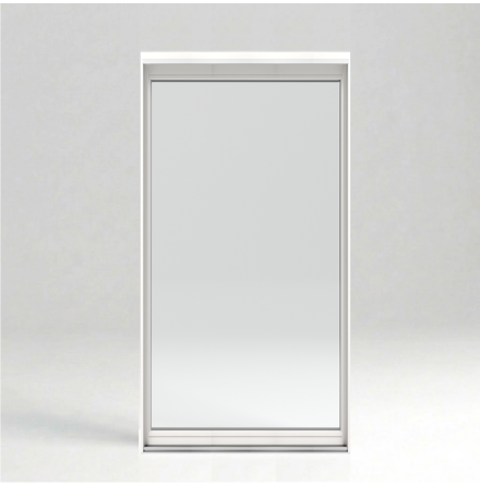 Fast Karm Svenska Fönster Rak Profil Vitlackerad Aluminium