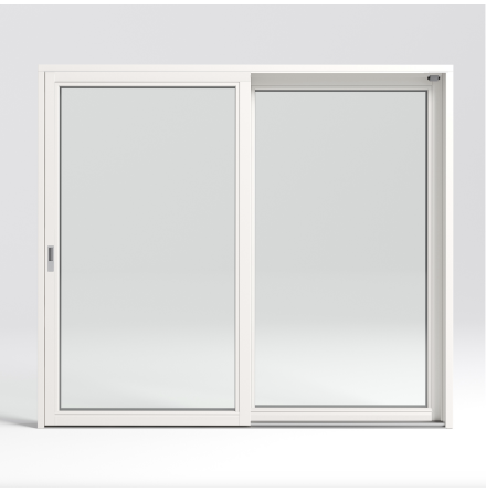 Skjutdörr Svenska Fönster Rak Profil Typ A Vitlackerad Aluminium