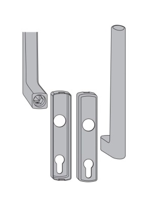 Handtagsbyte In/ut handtag F�rberedd Cyl in/ut