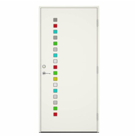 Ytterd�rr Swedoor Frame Kul�rta Klarglas Vit