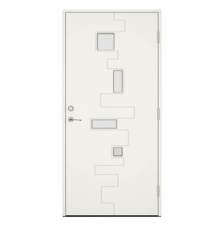 Ytterdörr Swedoor Flow Klarglas Vit