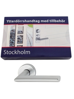 Beslagspaket (Monterad) Hoppe Stockholm Rostfri