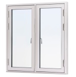 SIDOHNGT 2-LUFT SVENSKA FNSTER RAK PROFIL 3-GLAS VIT ALUMINIUM