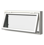 verkantshngt Fnster Elitfnster Retro 3-Glas Vitlackerad Aluminium