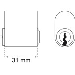 LSCYLINDER HABO 601 7-STIFT KROM 1-PACK